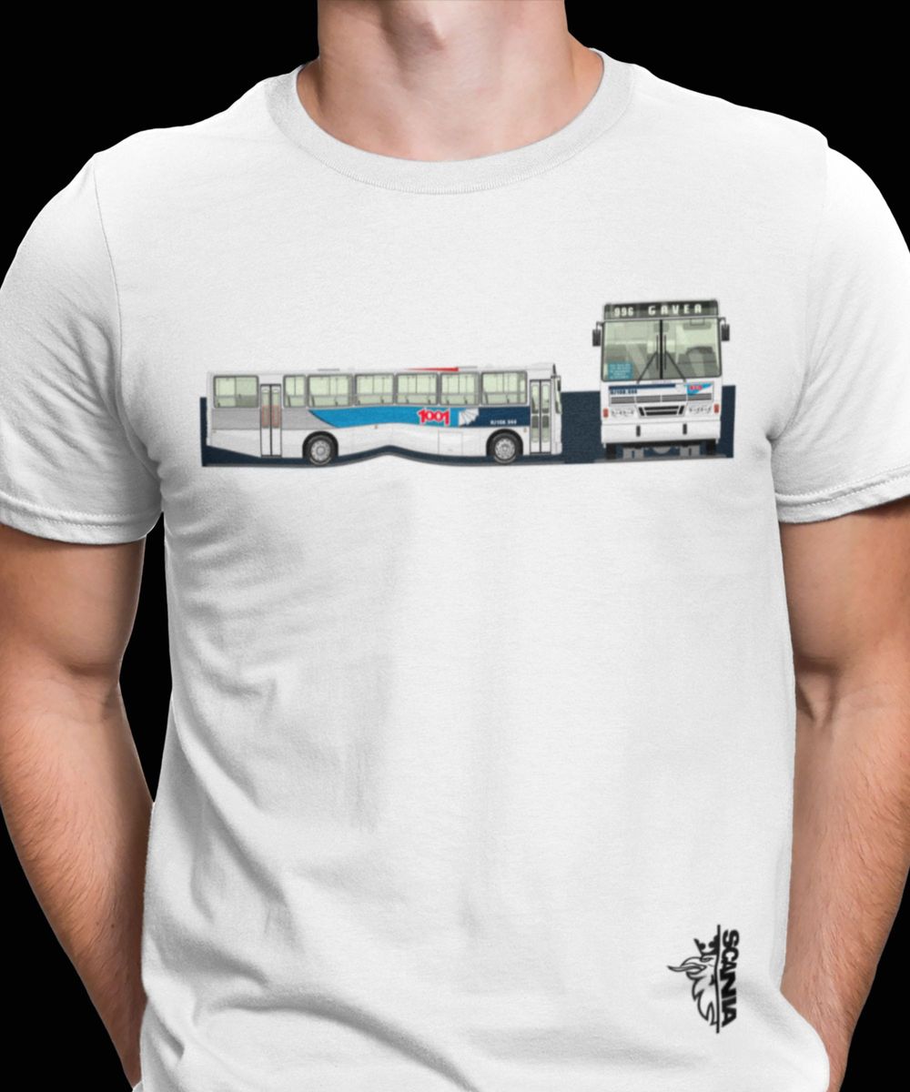 Nome do produto: CAMISETA ÔNIBUS VIAÇÃO 1001 CIFERAL PADRON RIO 