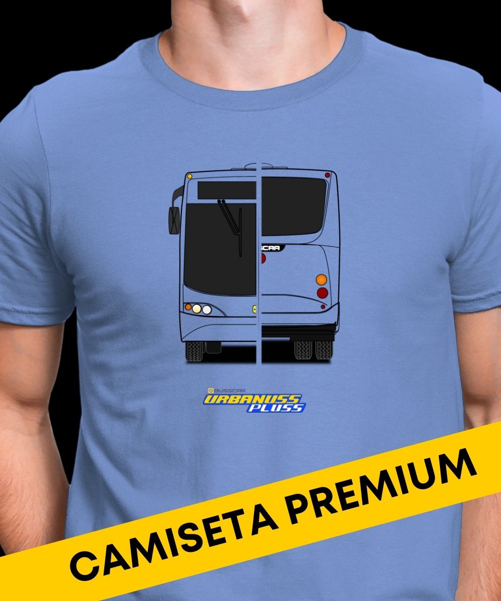 Nome do produto: CAMISETA DESENHO ÔNIBUS BUSSCAR URBANUSS PLUSS MALHA PREMIUM 