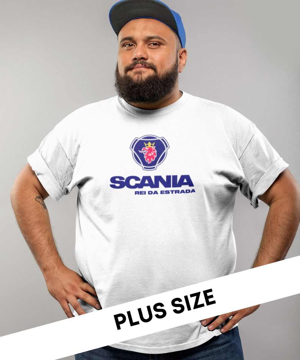 Nome do produto: CAMISETA SCANIA REI DA ESTRADA TAMANHOS PLUS SIZE