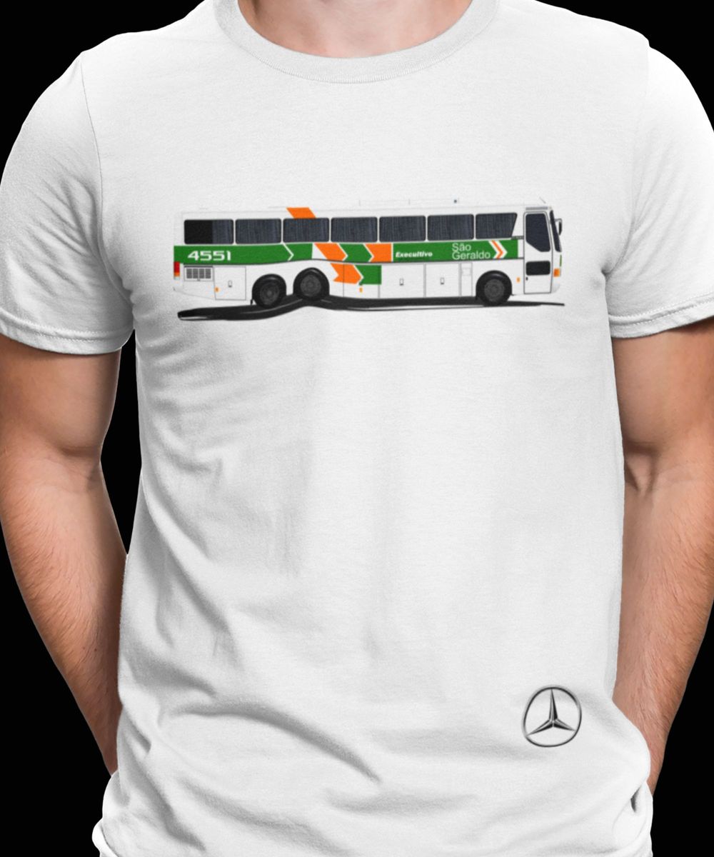 Nome do produto: CAMISETA ÔNIBUS VIAÇÃO SÃO GERALDO MONOBLOCO MERCEDES BENZ O-400RSD