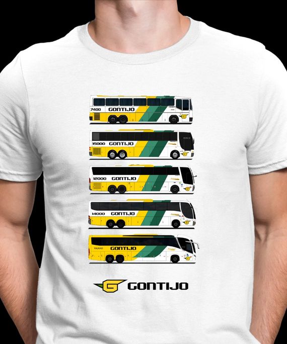 CAMISETA EVOLUÇÃO FROTA DE ÔNIBUS GONTIJO