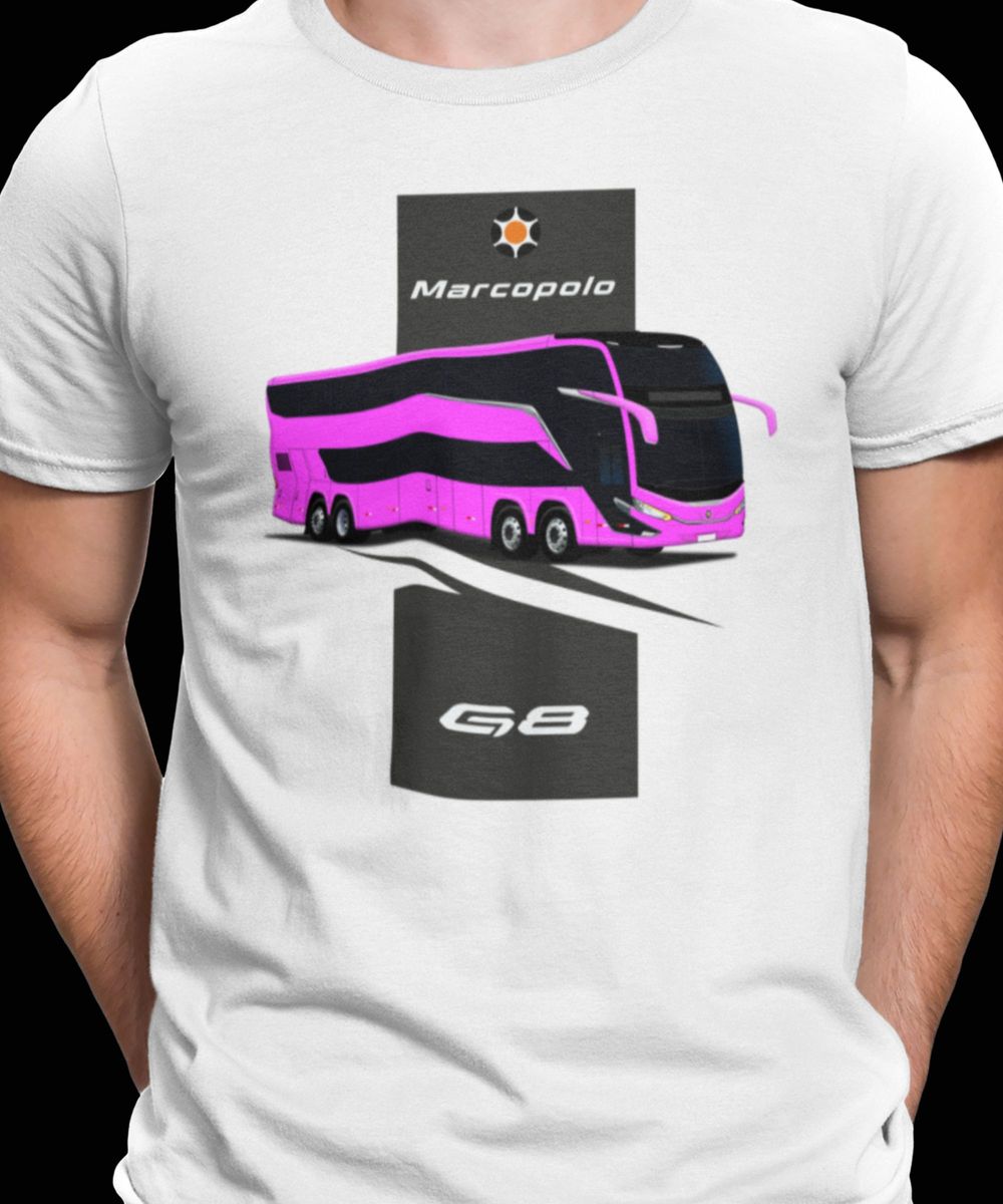 Nome do produto: CAMISETA MARCOPOLO G8 ROSA 