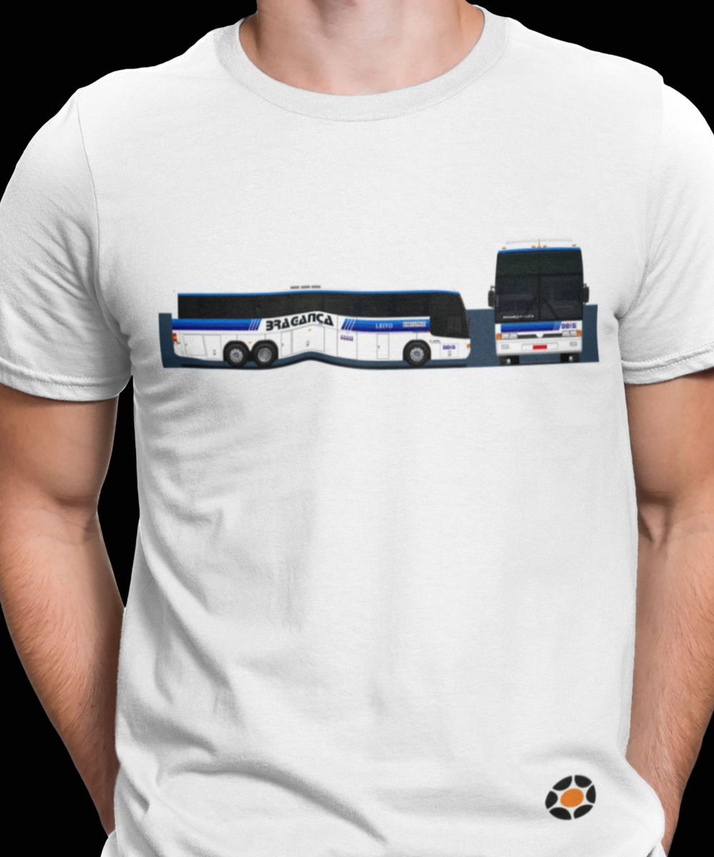 Nome do produto: CAMISETA ÔNIBUS VIAÇÃO BRAGANÇA MARCOPOLO PARADISO GV