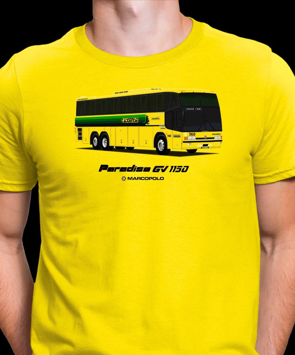 Nome do produto: CAMISETA ÔNIBUS EXPRESSO CAXIENSE MARCOPOLO GV