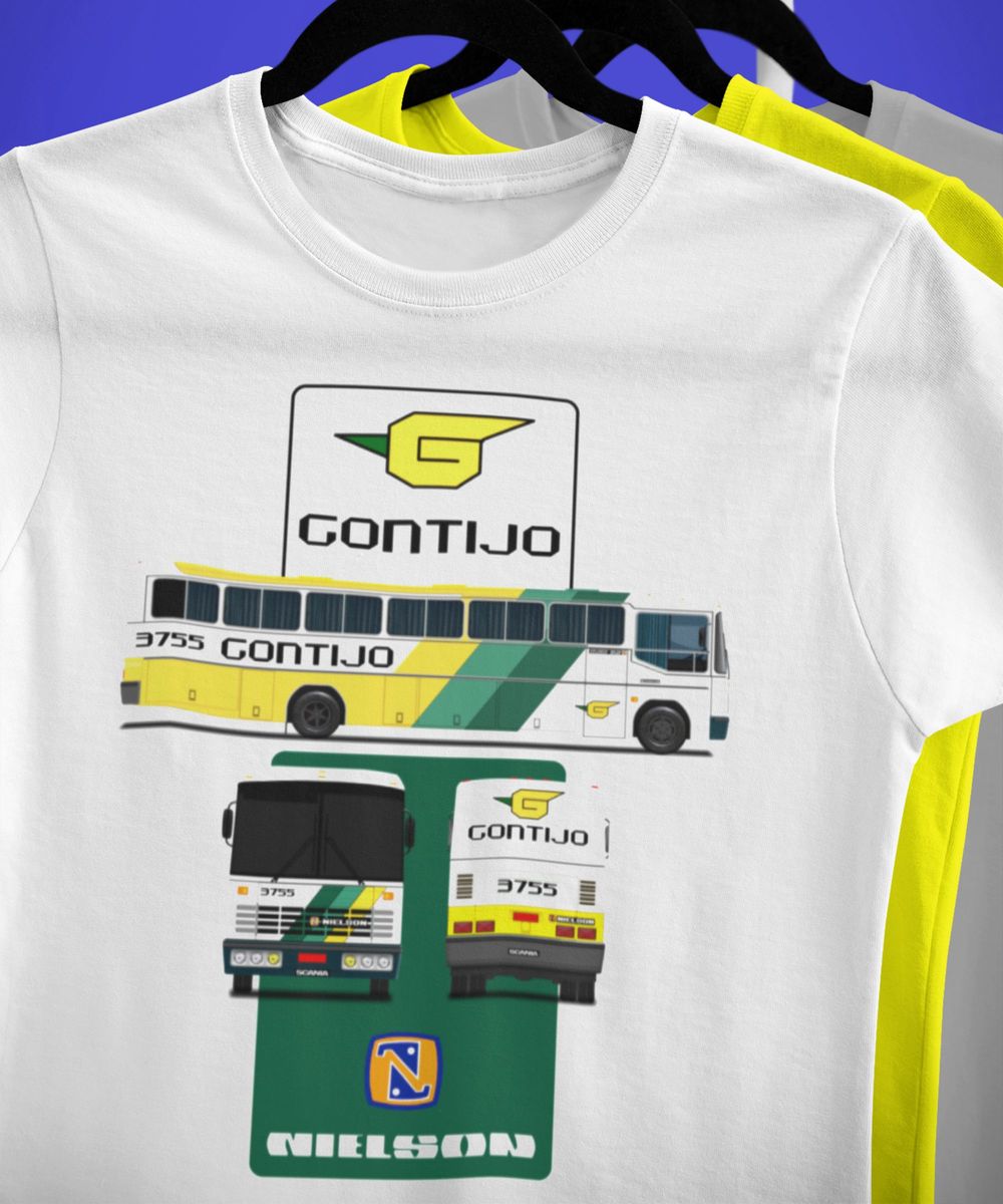 Nome do produto: CAMISETA ÔNIBUS GONTIJO NIELSON DIPLOMATA SCANIA CABEÇA DE FOGO