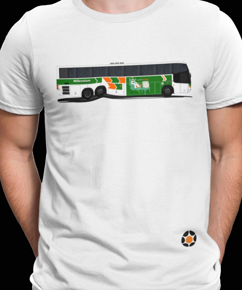 Nome do produto: CAMISETA ÔNIBUS SÃO GERALDO TV SANTO FORTE MARCOPOLO PARADISO GV