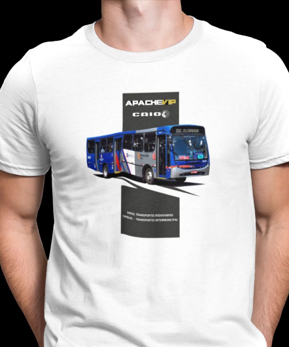 Nome do produto: CAMISETA ÔNIBUS TIPBUS EMTU CAIO APACHE VIP