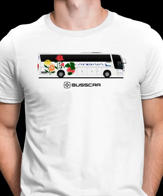 CAMISETA ÔNIBUS VIAÇÃO ATIBAIA BUSSCAR VISSTA BUSS HI