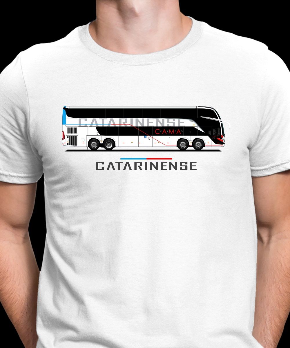 Nome do produto: CAMISETA DE ÔNIBUS AUTO VIAÇÃO CATARINENSE MARCOPOLO G8