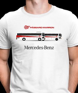 CAMISETA ÔNUBUS PÁSSARO MARRON MONOBLOCO MERCEDES 