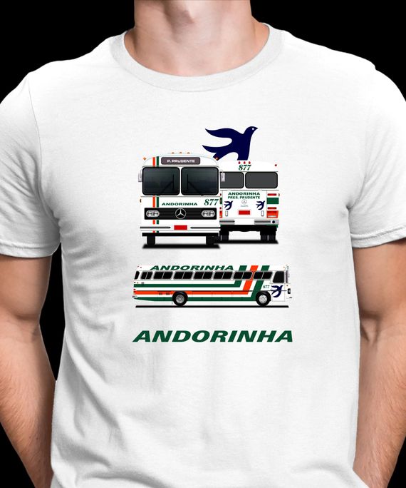 CAMISETA ÔNIBUS VIAÇÃO ANDORINHA MONOBLOCO MERCEDES BENZ O-355