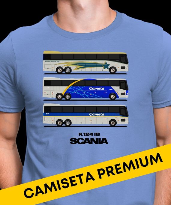 CAMISETA ÔNIBUS VIAÇÃO COMETA CMA ESTRELÃO MALHA PREMIUM 