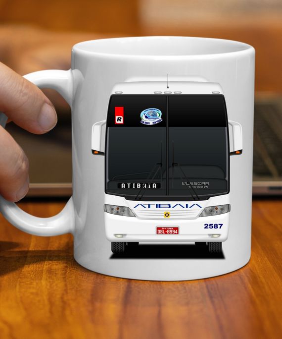 CANECA ÔNIBUS VIAÇÃO ATIBAIA BUSSCAR VISSTA BUSS HI