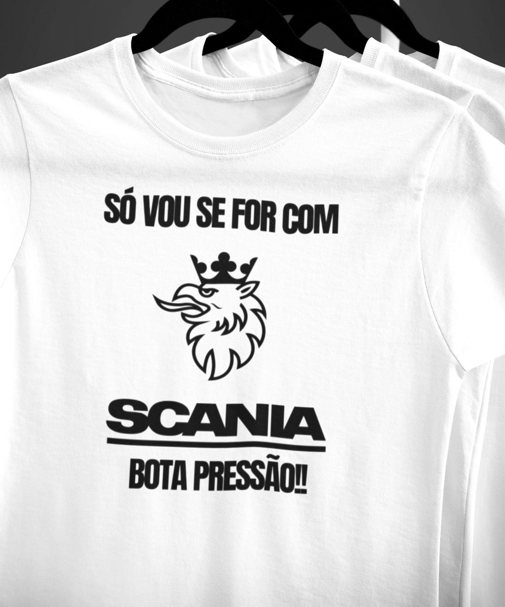 Nome do produto: CAMISETA MASCULINA SÓ VOU SE FOR COM SCANIA