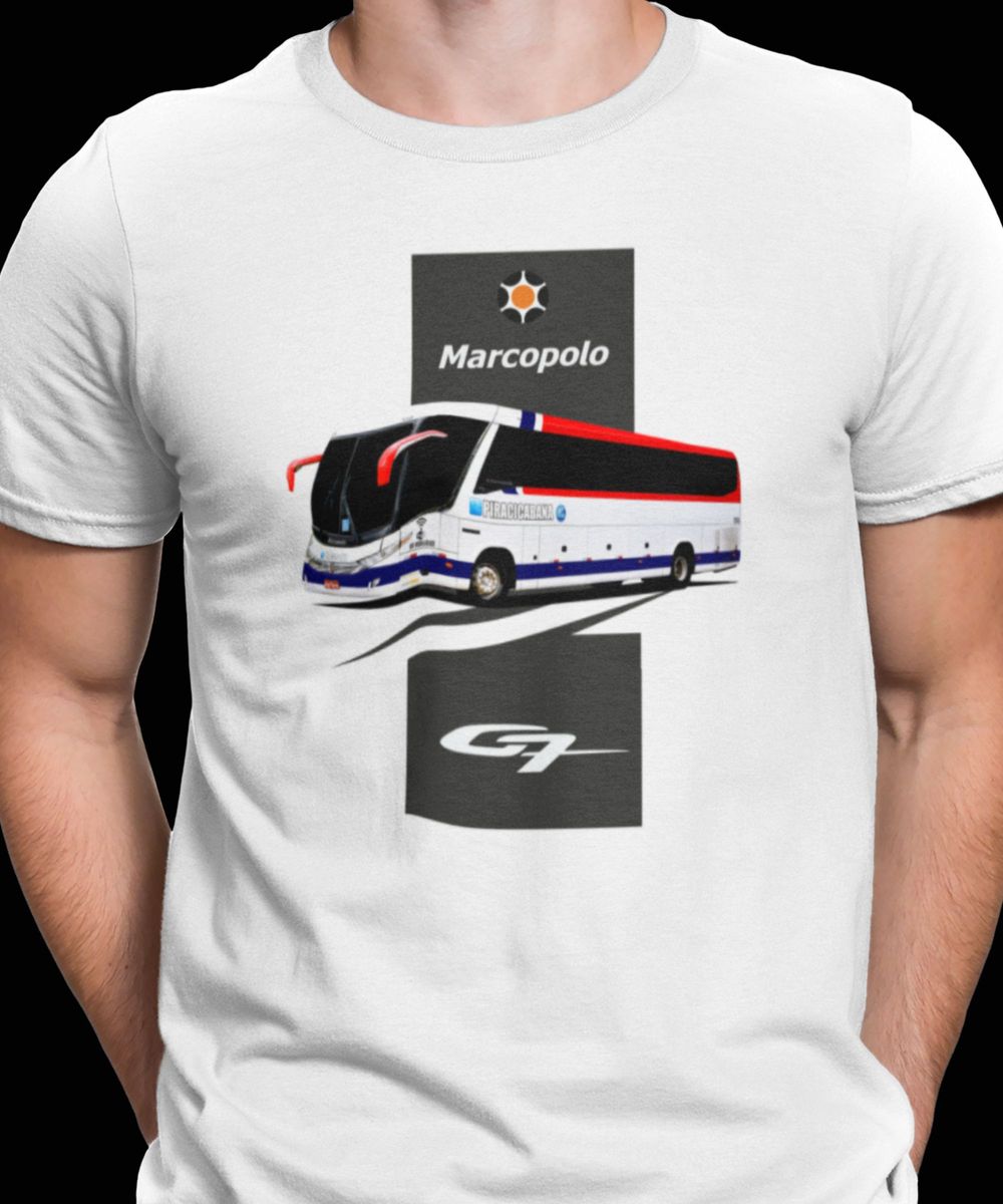 Nome do produto: CAMISETA ÔNIBUS VIAÇÃO PIRACICABANA MARCOPOLO G7