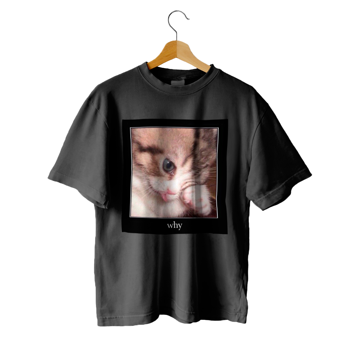 Nome do produto: Camiseta Gato Chorando Why