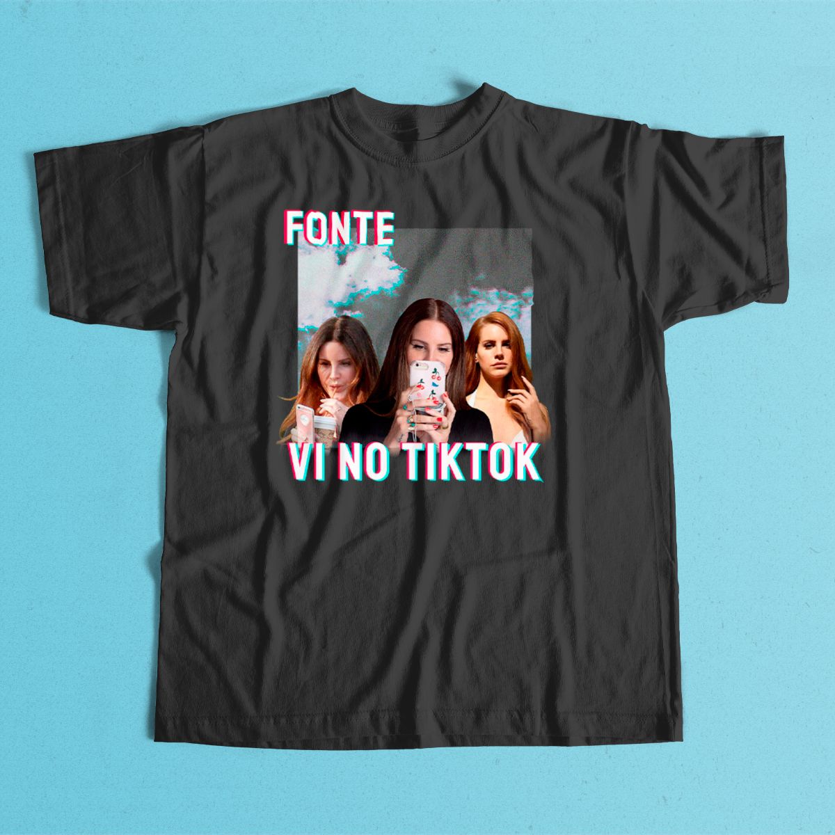 Nome do produto: Camiseta - Fonte Vi No TikTok (Lana Del Rey)