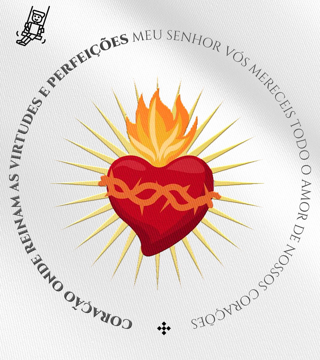 Nome do produto: Camiseta Infantil Ministério Pietah - Coração Sagrado