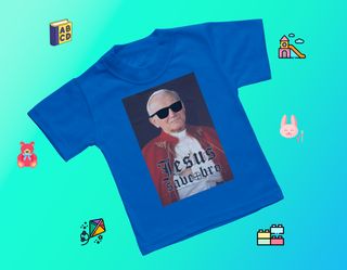 Nome do produtoCamiseta Infantil Felipe D'Aloia - Jesus Save Bro