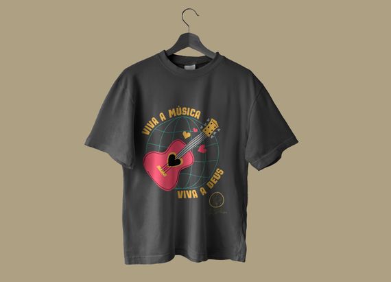 Camiseta Plus Size Ivan Domingos - Viva  a Música