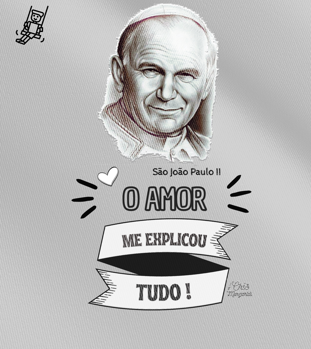 Nome do produto: Camiseta infantil Cris Margaridi - O Amor Explicou Tudo