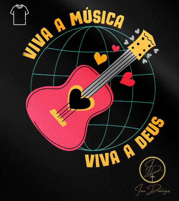 Camiseta Masculina Ivan Domingos - Viva a música