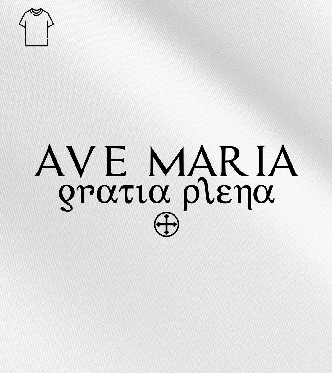 Nome do produto: Camiseta Masculina Felipe D\'Aloia - Ave Maria