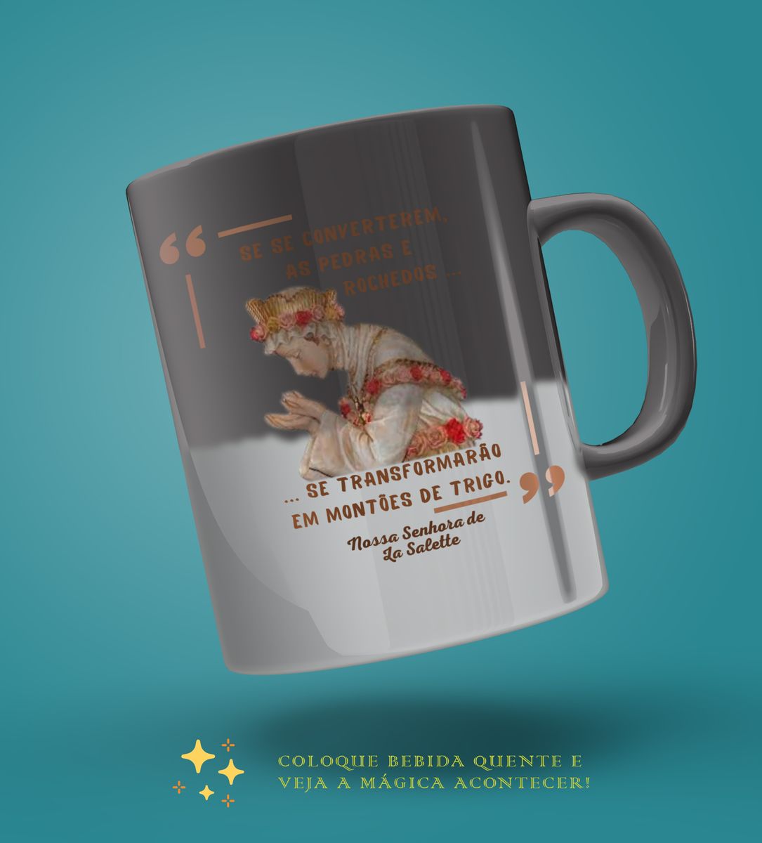 Nome do produto: Caneca Mágica Cris Margaridi - Nossa Senhora de La Salette