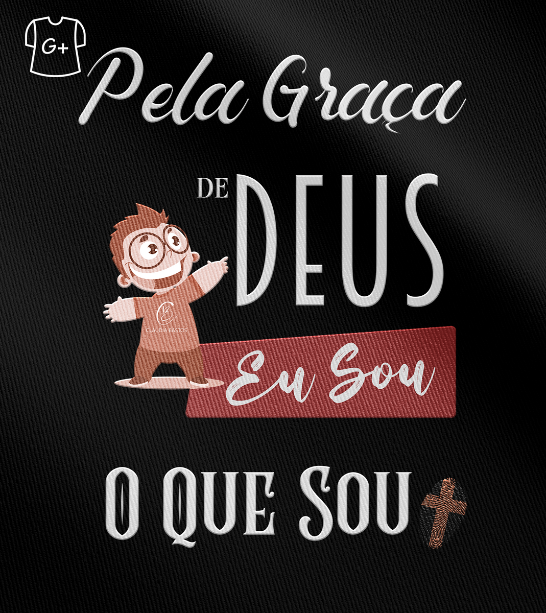 Nome do produto: Camiseta Plus Size  Claudia Bastos - Pela Graça de Deus