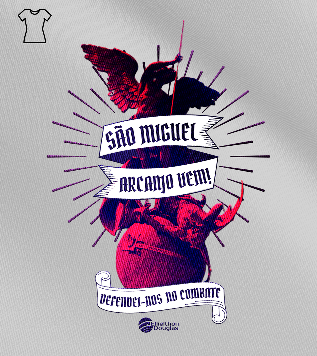Nome do produto: Camiseta Feminina Ellielthon Douglas - São Miguel Arcanjo