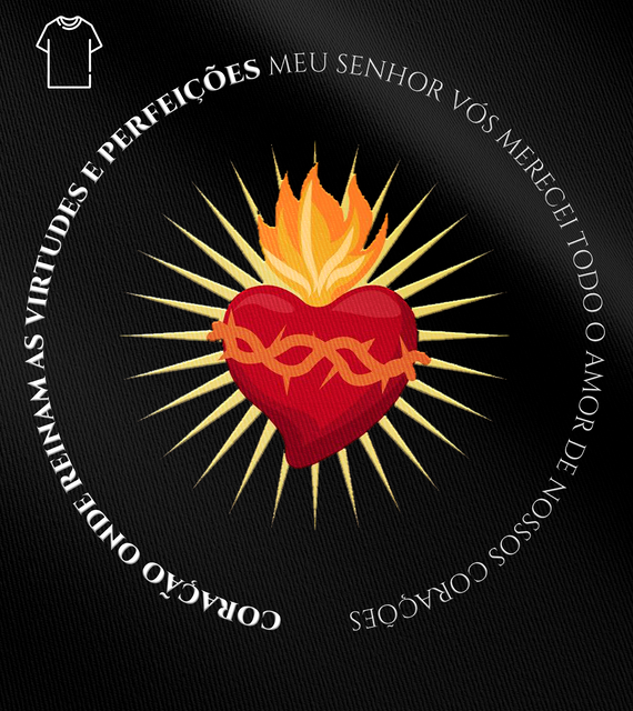 Camiseta Masculina Ministério Pietah - Coração Sagrado