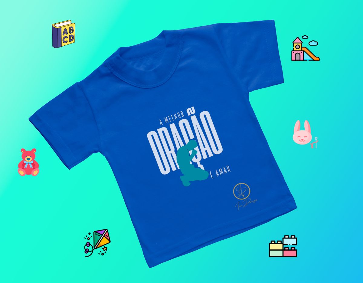 Nome do produto: Camiseta Infantil Ivan Domingos - A melhor oração