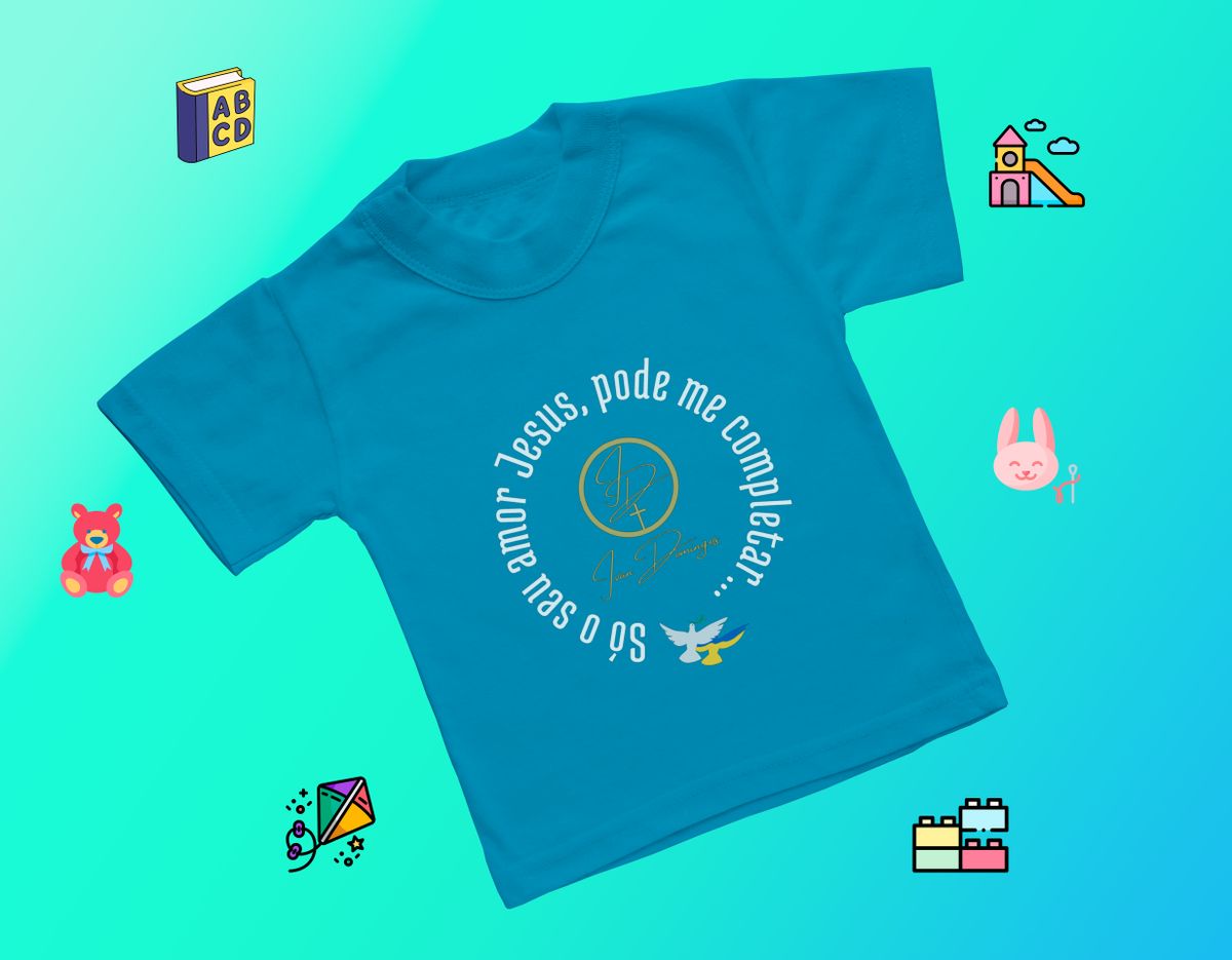 Nome do produto: Camiseta Infantil Ivan Domingos - O amor de Jesus