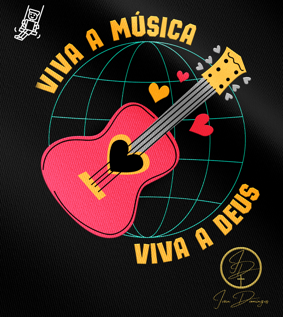 Nome do produto: Camiseta Infantil Ivan Domingos - Viva a música