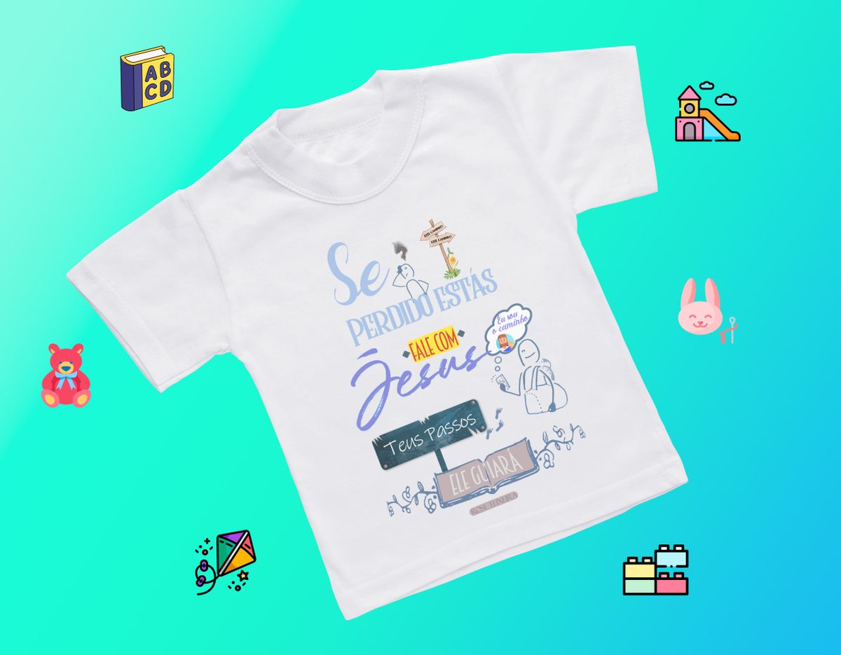 Nome do produto: Camiseta Infantil Rose Teixeira - Deus Tem Promessas