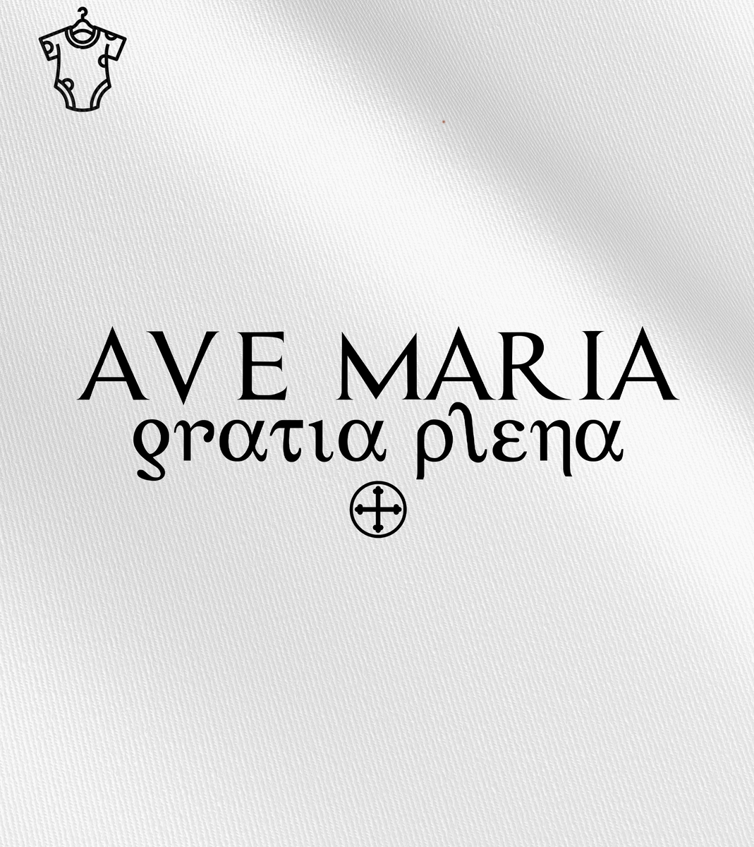 Nome do produto: Body Infantil Felipe D\'Aloia - Ave Maria