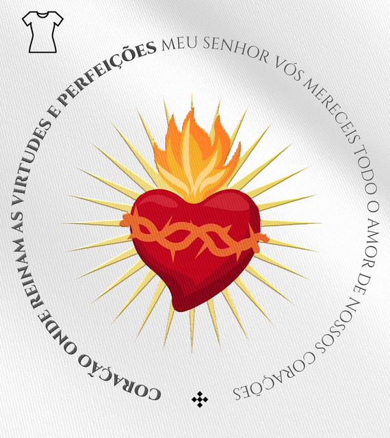 Camiseta Feminina Ministério Pietah - Coração Sagrado