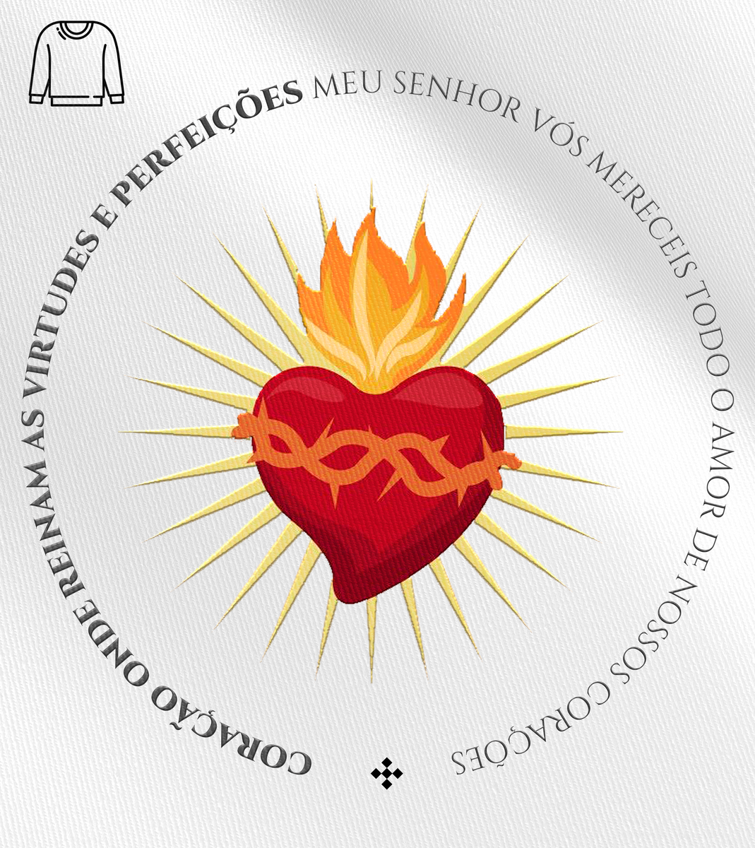 Nome do produto: Blusão Ministério Pietah - Coração Sagrado