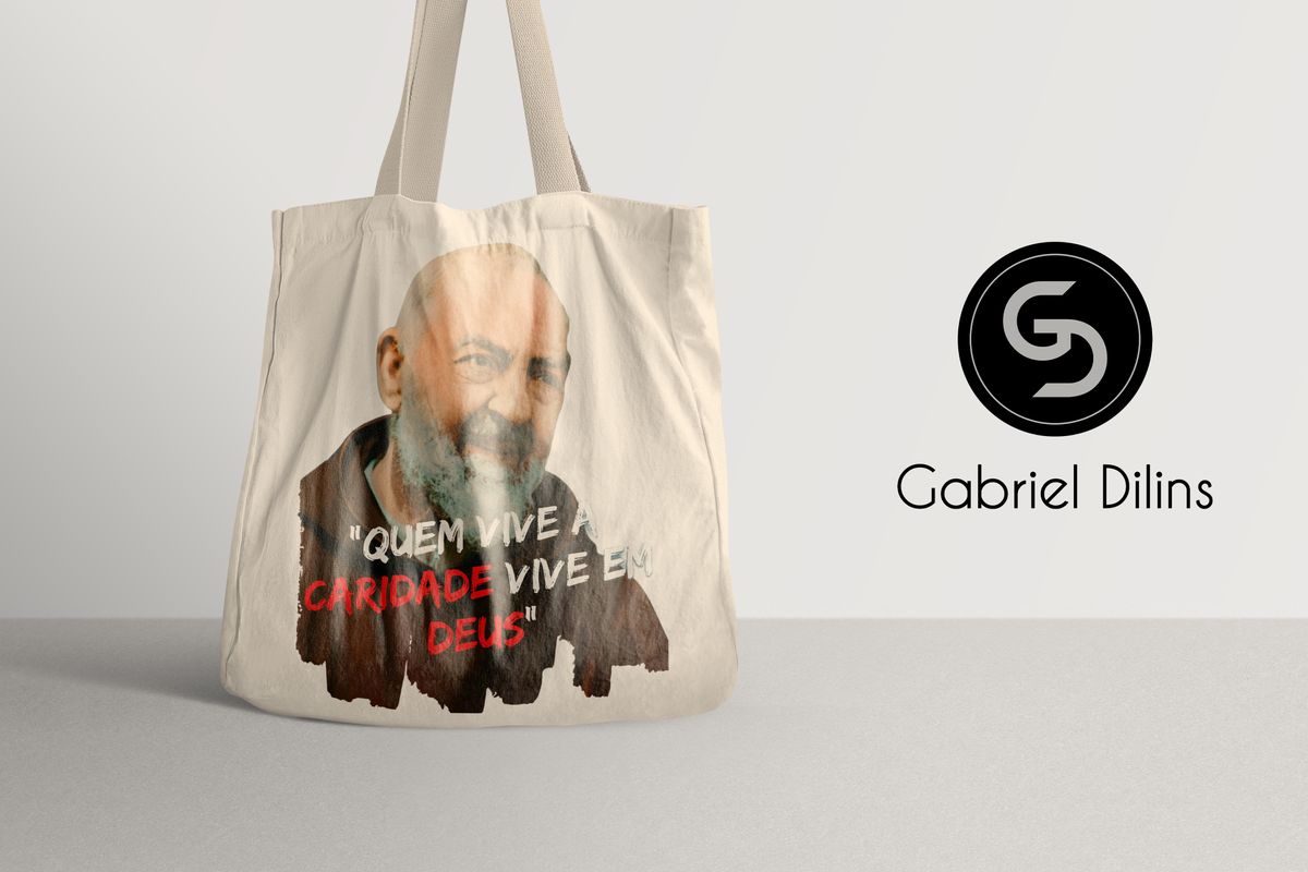 Nome do produto: EcoBag Gabriel Dilins - Quem Vive a Caridade