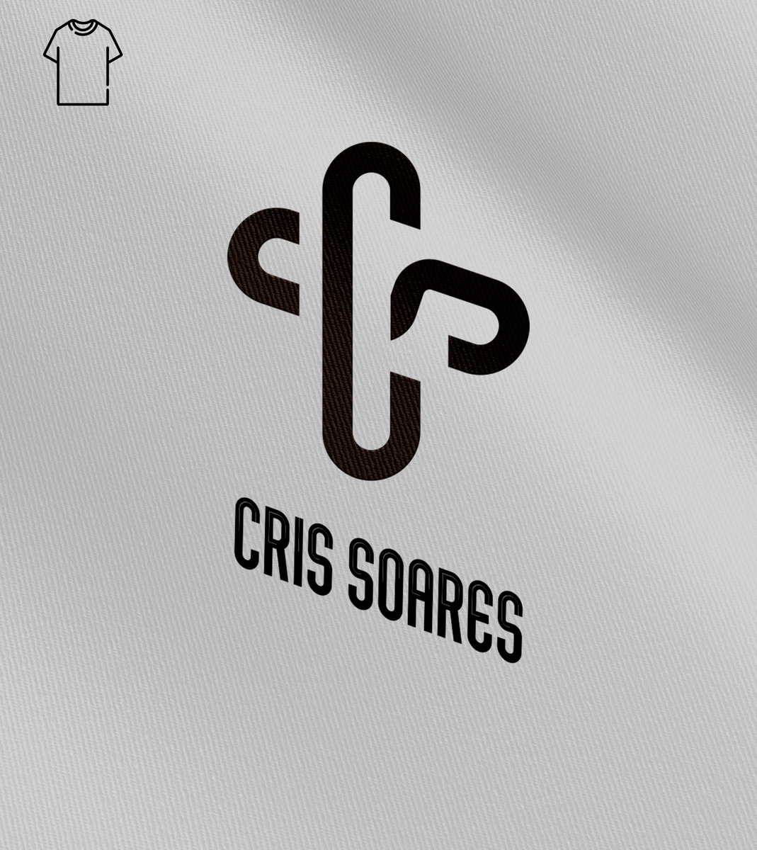 Nome do produto: Camiseta Masculina Cris Soares - CS em Cruz