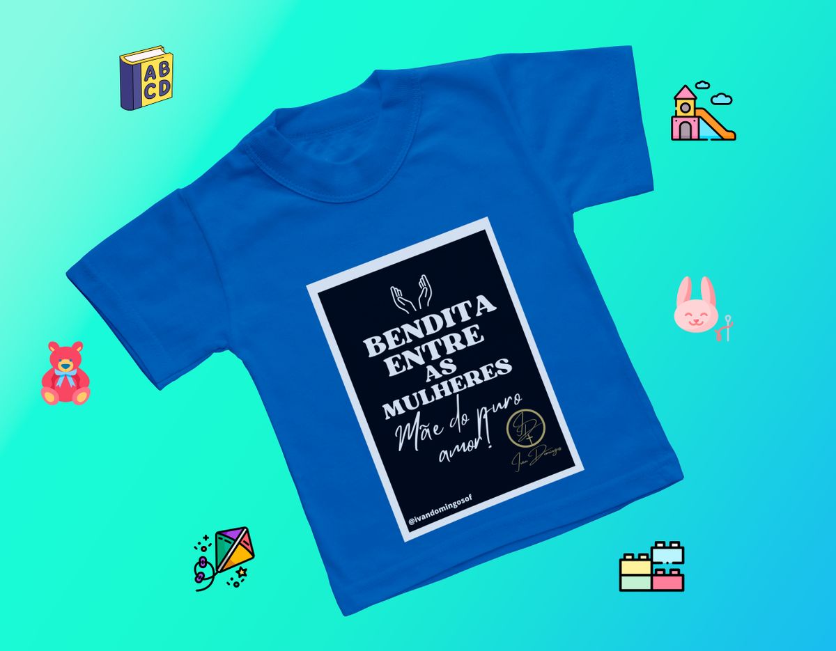 Nome do produto: Camiseta Infantil Ivan Domingos  - Mãe do Puro AMor