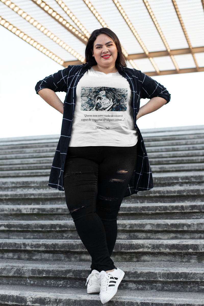 Nome do produto: T shirt Plus Size Nietzche