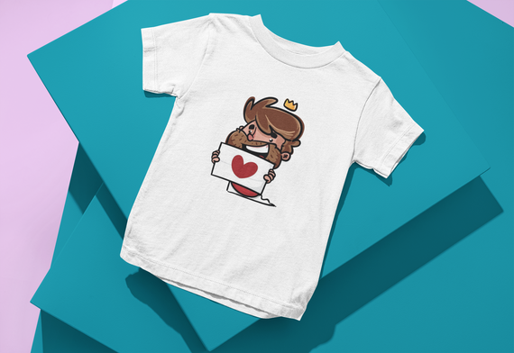 T-shirt Infantil (10 a 14 anos) - Jesus placa do amor