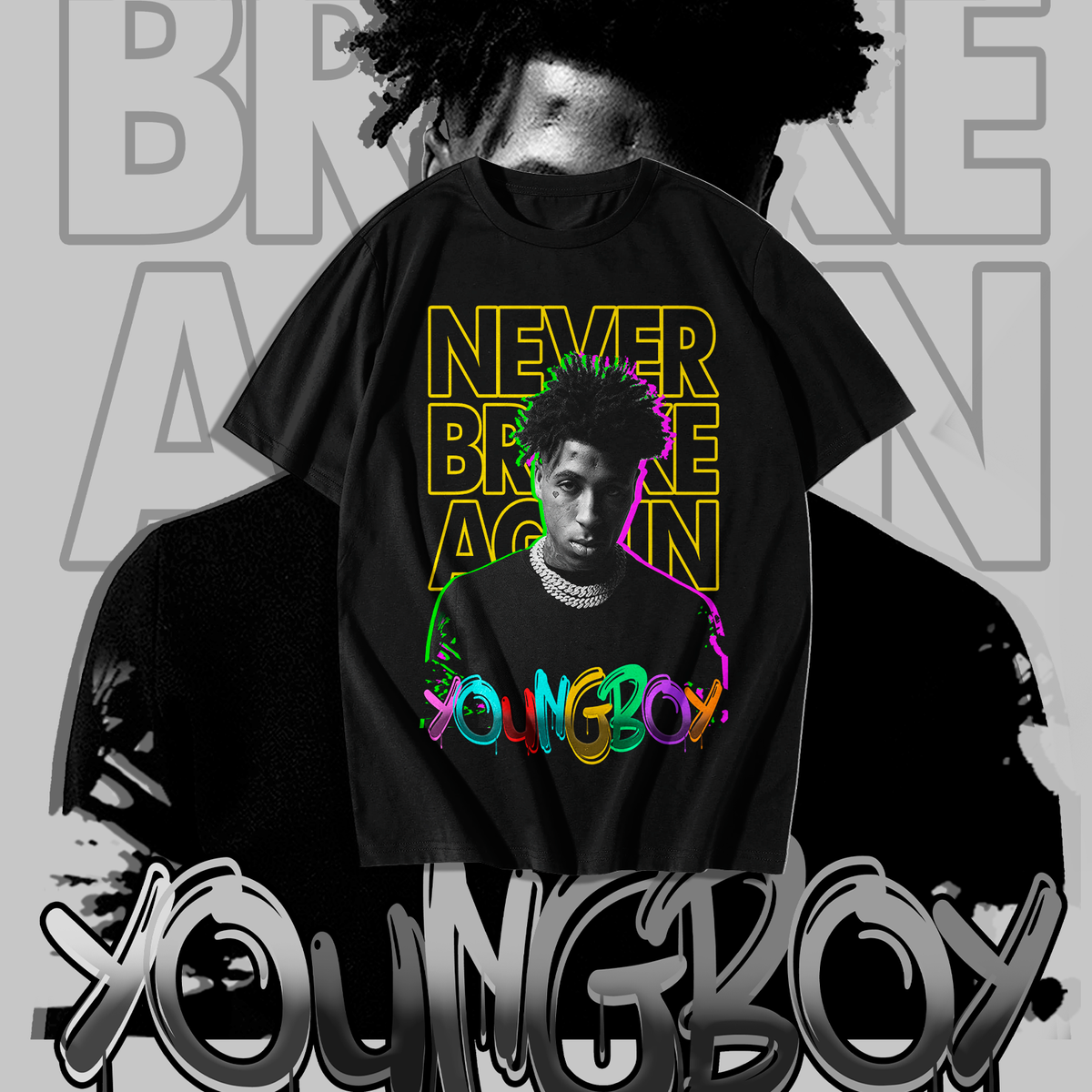 Nome do produto: Camiseta YoungBoy Never Broke Again