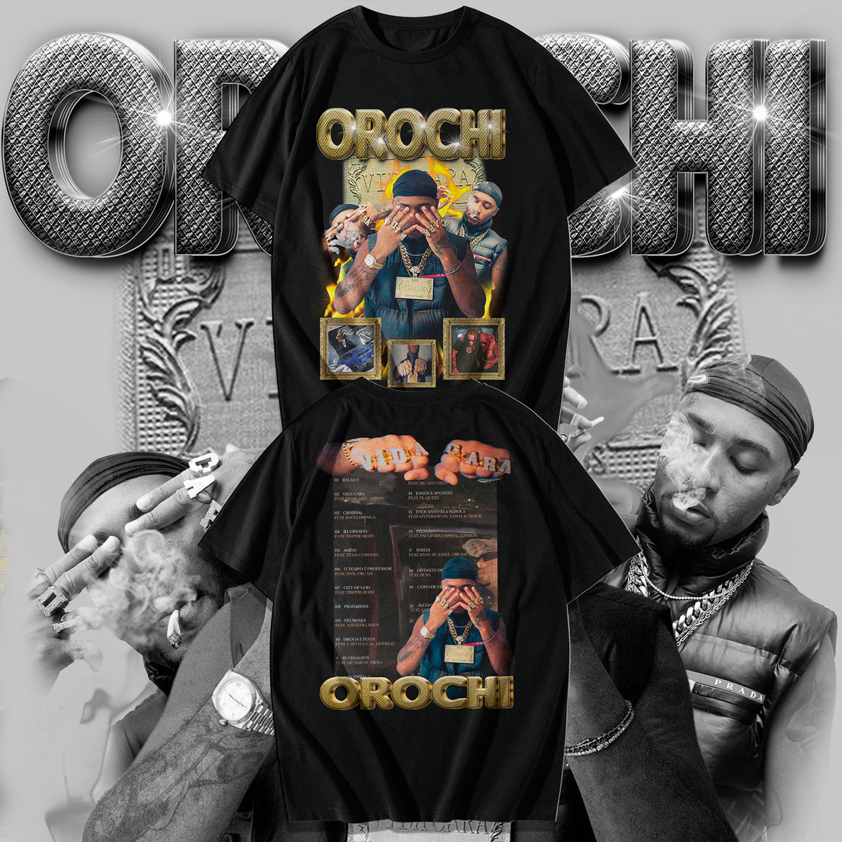 Nome do produto: Camiseta Orochi - Vida Cara