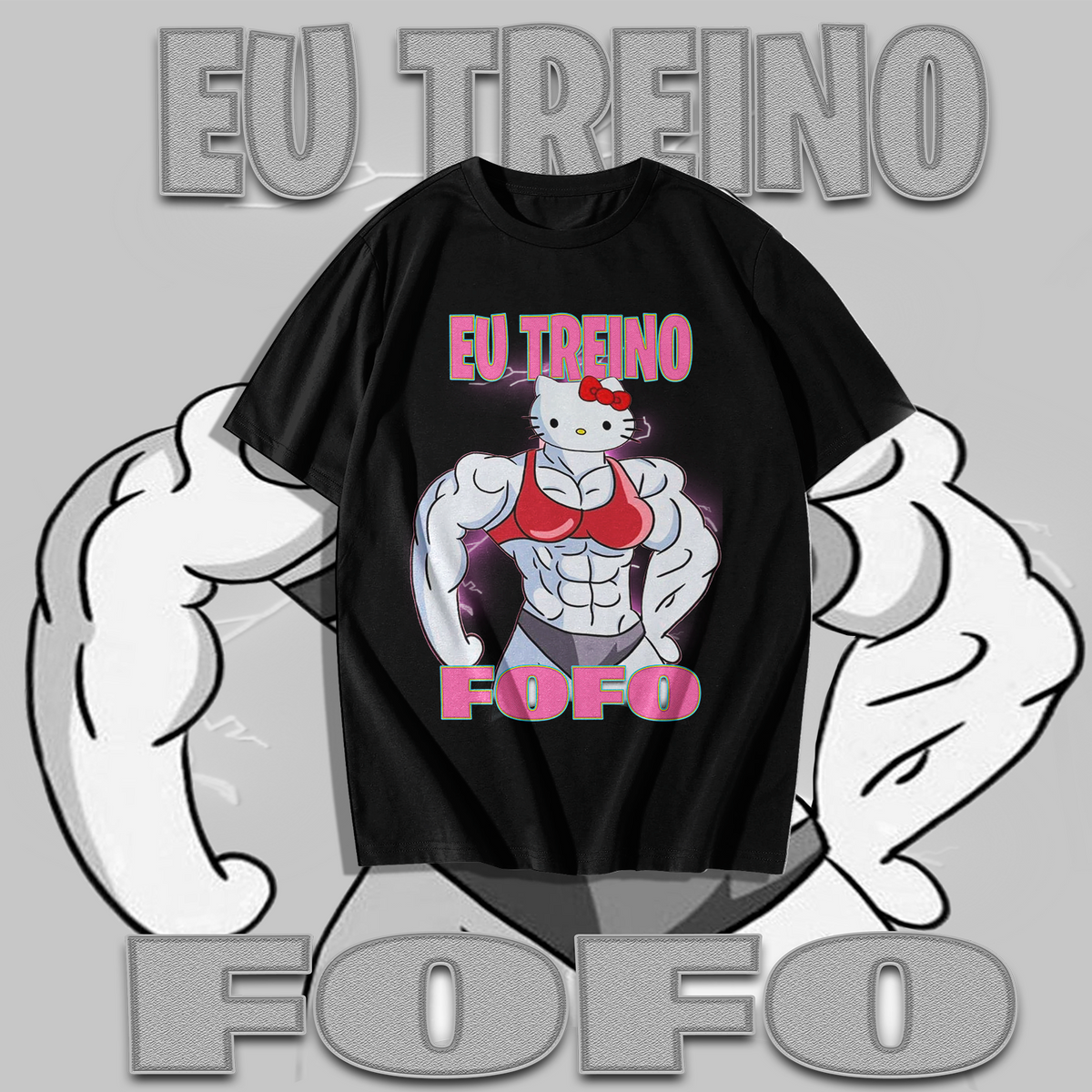 Nome do produto: Camiseta Eu treino fofo