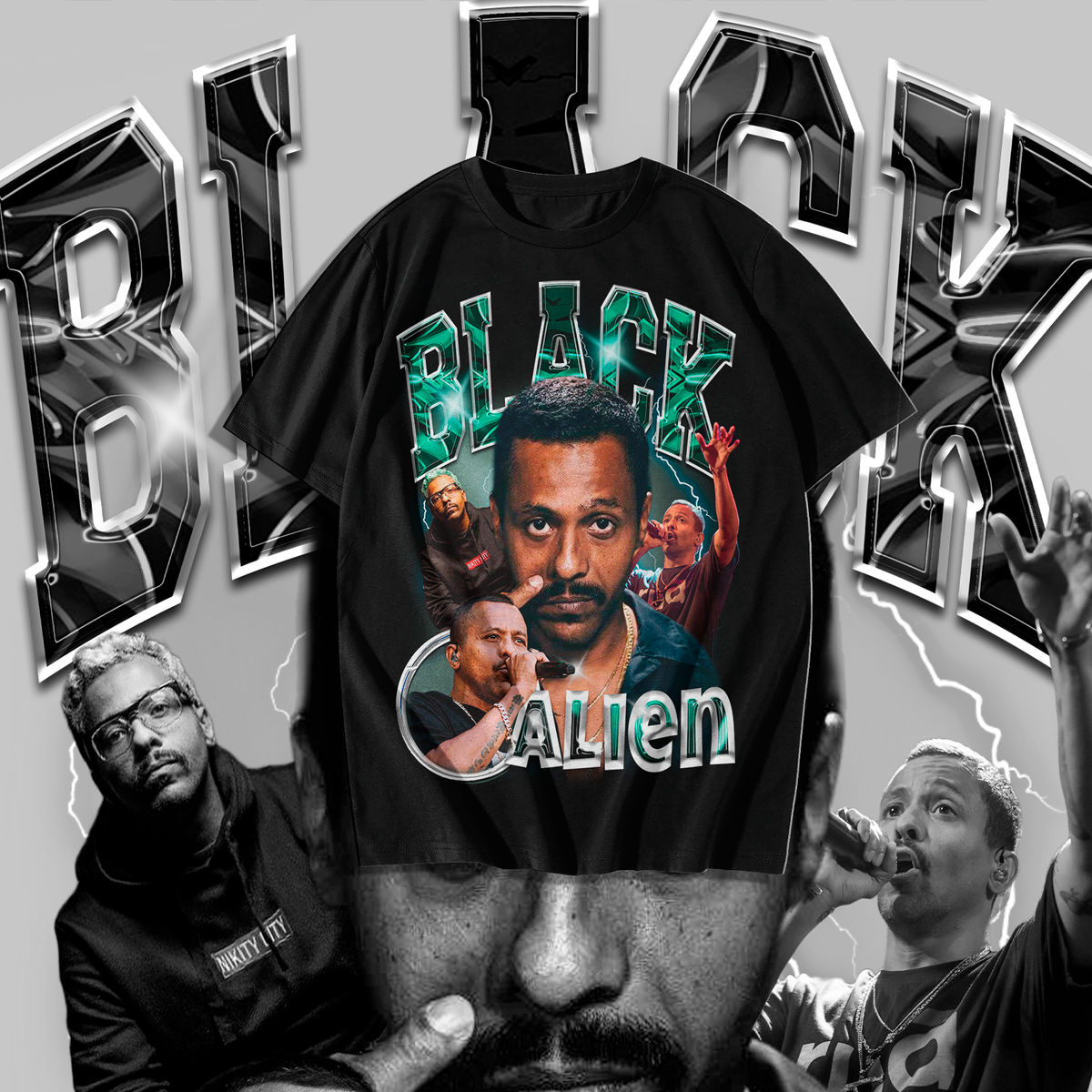 Nome do produto: Camiseta Black Alien