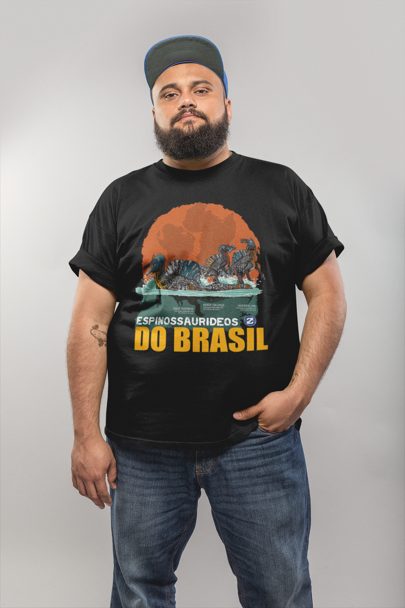 Nome do produto: Camiseta Plus Size Espinossaurídeos do Brasil