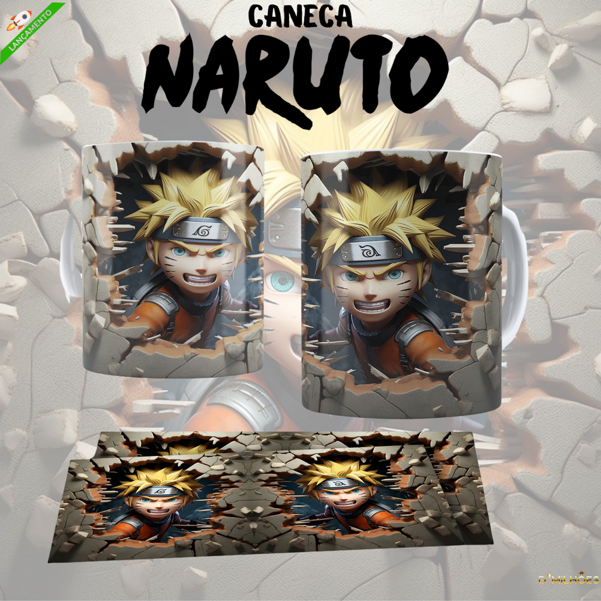 Nome do produto: Caneca | Naruto 3D