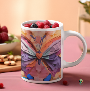 Caneca Exclusiva imag7ne - Colorful Butterfly